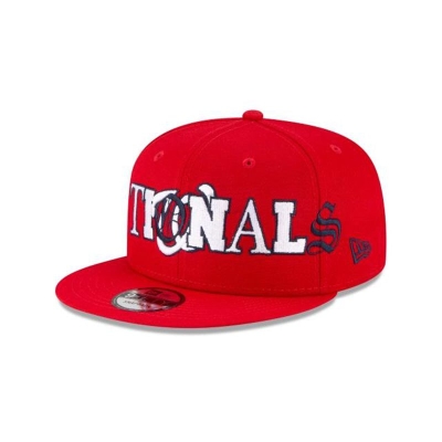 Red Washington Nationals Hat - New Era MLB Mixed Font 9FIFTY Snapback Caps USA5081372